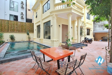 Garden house with out-door pool for rent in To Ngoc Van st, Tay Ho
